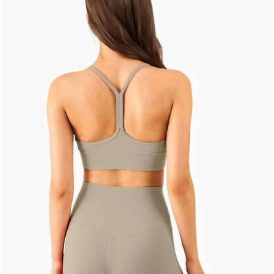 Yoga Women Sports Bra Middle Impact Fitness Athletic Solid Racerback Activewears