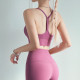 Yoga Women Sports Bra Middle Impact Fitness Athletic Solid Racerback Activewears