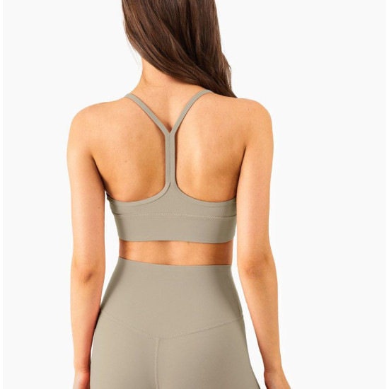 Yoga Women Sports Bra Middle Impact Fitness Athletic Solid Racerback Activewears