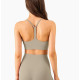 Yoga Women Sports Bra Middle Impact Fitness Athletic Solid Racerback Activewears