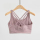Padded Women Sports Bras Yoga Top Athletic Brassiere Fitness Solid Nylon Elastic