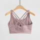 Padded Women Sports Bras Yoga Top Athletic Brassiere Fitness Solid Nylon Elastic