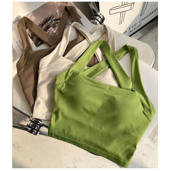 Women Sports Yoga Bras Medium Support Padded Fitness Activewear Solid Sportswear