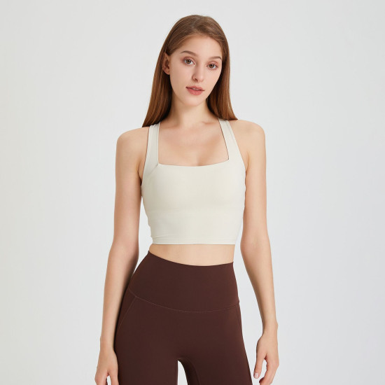 Women Sports Yoga Bras Medium Support Padded Fitness Activewear Solid Sportswear