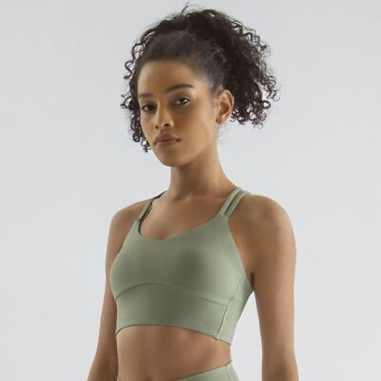 Women Sports Yoga Bra Gym Fitness Elastic Cross Back Bralette Sportswear Clothes