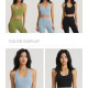 Hanging Neck Sports Bra Women Gym Semi Fixed Cups Top Fitness Push Up Activewear