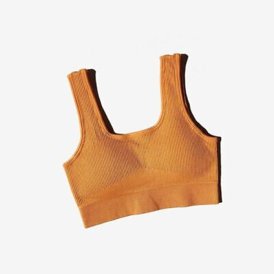 Padded Women Sport Bra Fitness Yoga Running Vest Underwear Solid Padded Crop Top
