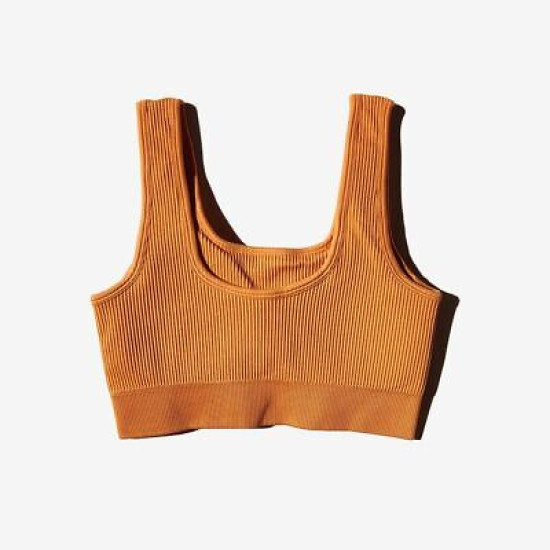 Padded Women Sport Bra Fitness Yoga Running Vest Underwear Solid Padded Crop Top