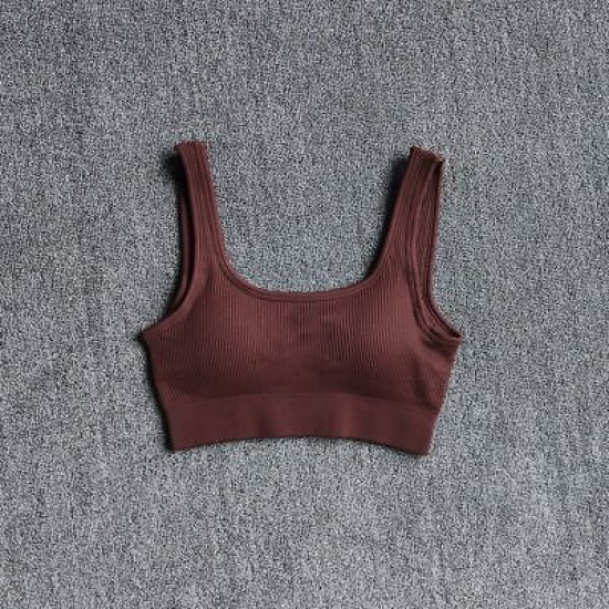 Padded Women Sport Bra Fitness Yoga Running Vest Underwear Solid Padded Crop Top