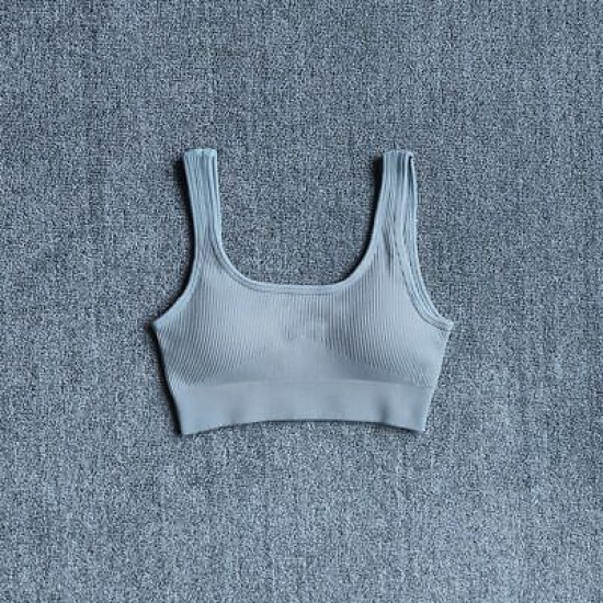 Padded Women Sport Bra Fitness Yoga Running Vest Underwear Solid Padded Crop Top