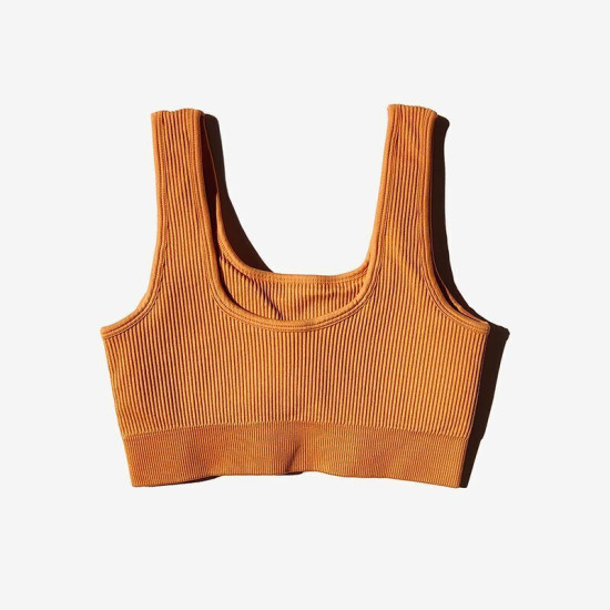 Padded Women Sport Bra Fitness Yoga Running Vest Underwear Solid Padded Crop Top