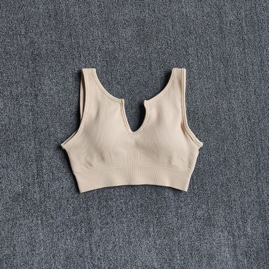 Padded Women Sport Bra Fitness Yoga Running Vest Underwear Solid Padded Crop Top