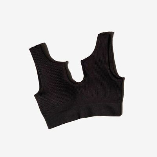 Padded Women Sport Bra Fitness Yoga Running Vest Underwear Solid Padded Crop Top