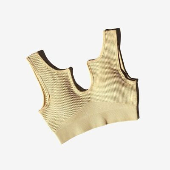 Padded Women Sport Bra Fitness Yoga Running Vest Underwear Solid Padded Crop Top