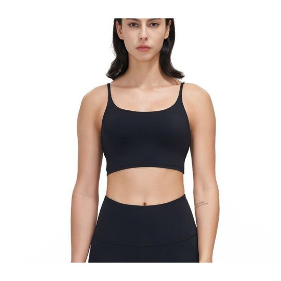 Yoga Women Sports Bra Tops Gym Fitness Shockproof Removable Chest Pad Sportswear