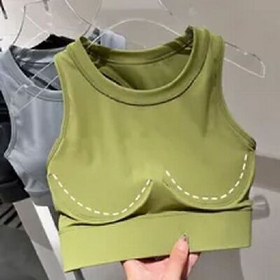 Sports Yoga Women Bra Hollow Back Sportswear Quick Dry Buckle Closure Activewear