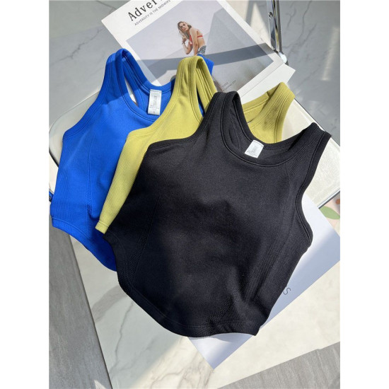 Yoga Bra Sports Tops Women Seamless Padded Fitness Push Up Solid Activewears Top