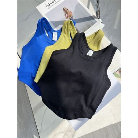 Yoga Bra Sports Tops Women Seamless Padded Fitness Push Up Solid Activewears Top