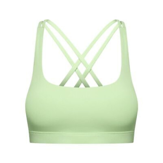 Cross Strap Workout Bra Women Gym Yoga Sports Bras Back Closure Buckle Tops Wear