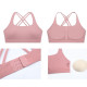 Cross Strap Workout Bra Women Gym Yoga Sports Bras Back Closure Buckle Tops Wear