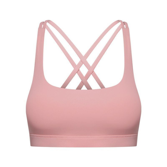 Cross Strap Workout Bra Women Gym Yoga Sports Bras Back Closure Buckle Tops Wear