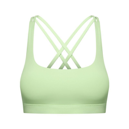 Cross Strap Workout Bra Women Gym Yoga Sports Bras Back Closure Buckle Tops Wear