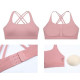 Cross Strap Workout Bra Women Gym Yoga Sports Bras Back Closure Buckle Tops Wear