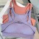 Women Yoga Sports Bra Top Back Open Padded Wireless Solid High Impact Sportswear