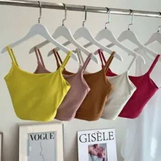 Backless Yoga Sports Bra Women Crop Top Soft Workout Solid Padded Activewear New