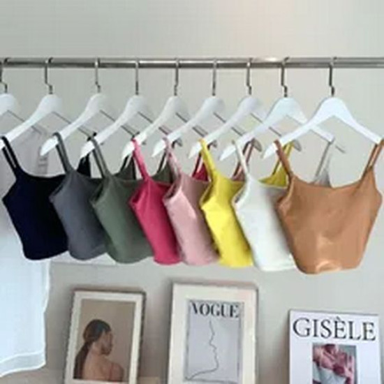 Backless Yoga Sports Bra Women Crop Top Soft Workout Solid Padded Activewear New