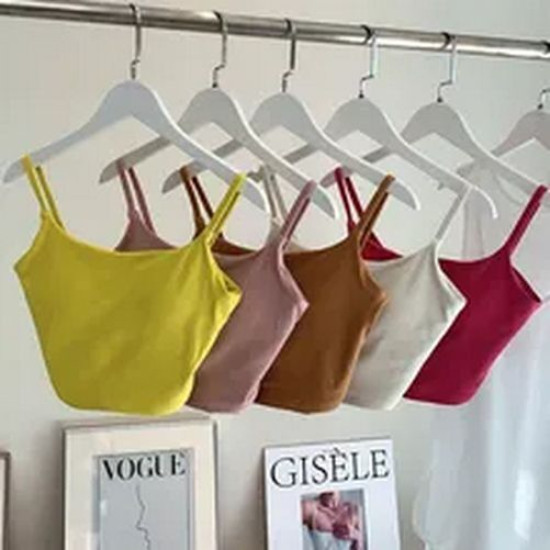 Backless Yoga Sports Bra Women Crop Top Soft Workout Solid Padded Activewear New