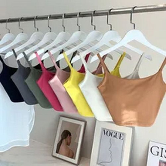 Backless Yoga Sports Bra Women Crop Top Soft Workout Solid Padded Activewear New