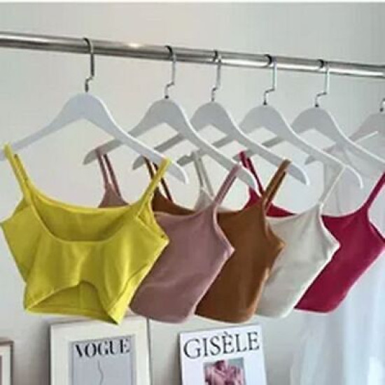 Backless Yoga Sports Bra Women Crop Top Soft Workout Solid Padded Activewear New