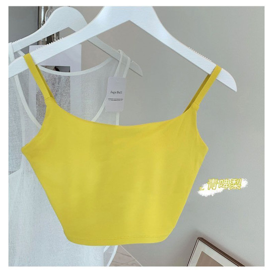 Backless Yoga Sports Bra Women Crop Top Soft Workout Solid Padded Activewear New