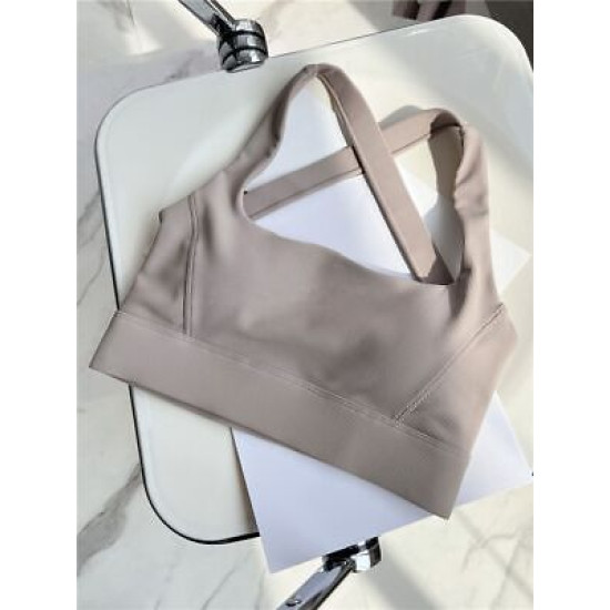 Sports Bra Women Padded Yoga Active Tops Push Up Criss Cross Back Medium Support