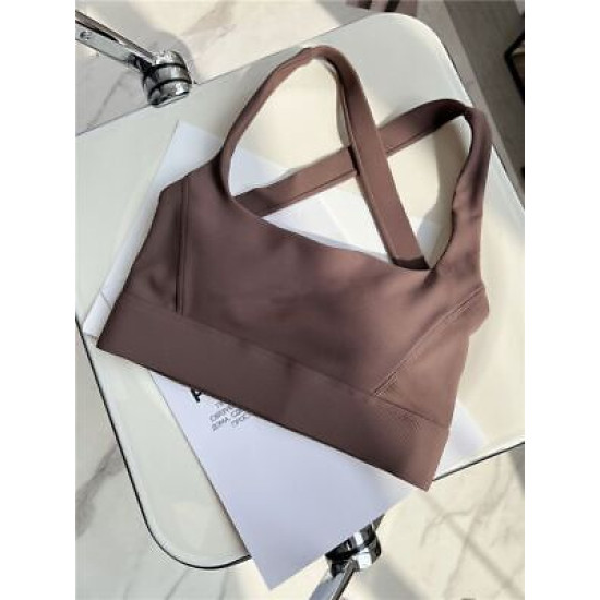 Sports Bra Women Padded Yoga Active Tops Push Up Criss Cross Back Medium Support