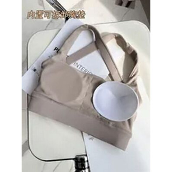 Sports Bra Women Padded Yoga Active Tops Push Up Criss Cross Back Medium Support