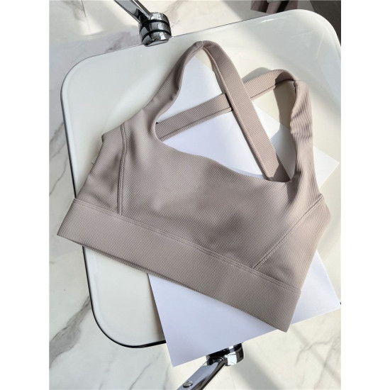 Sports Bra Women Padded Yoga Active Tops Push Up Criss Cross Back Medium Support