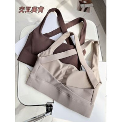 Sports Bra Women Padded Yoga Active Tops Push Up Criss Cross Back Medium Support