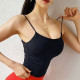 Women Sports Bra Sleeveless Nylon Summer Tops Elastic Double Layer Underwear New