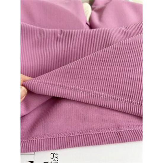 Halter Yoga Sports Bras Women Backless Wireless Solid Tops Activewear Sportswear