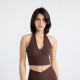 Halter Yoga Sports Bras Women Backless Wireless Solid Tops Activewear Sportswear
