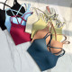 Women Strappy Yoga Bra Activewear Solid Criss Cross Strap Wireless Athletic Tops