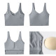 Yoga Sport Women Bra Longline Athletic Workout Crop Tops With Built In Bras Wear
