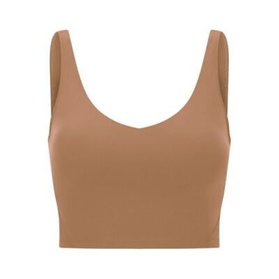 Yoga Sport Women Bra Longline Athletic Workout Crop Tops With Built In Bras Wear