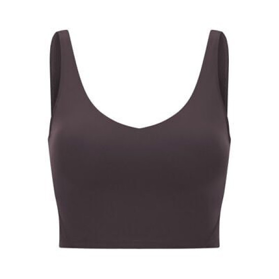 Yoga Sport Women Bra Longline Athletic Workout Crop Tops With Built In Bras Wear