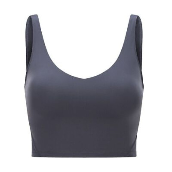 Yoga Sport Women Bra Longline Athletic Workout Crop Tops With Built In Bras Wear