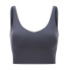 Yoga Sport Women Bra Longline Athletic Workout Crop Tops With Built In Bras Wear