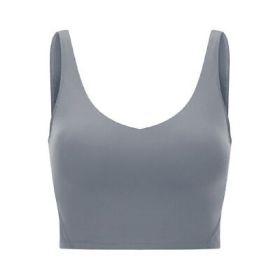 Yoga Sport Women Bra Longline Athletic Workout Crop Tops With Built In Bras Wear