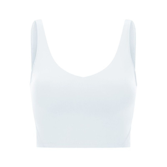 Yoga Sport Women Bra Longline Athletic Workout Crop Tops With Built In Bras Wear